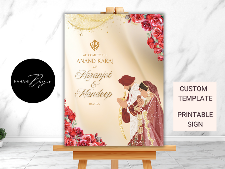 Anand Karaj Welcome Sign - Timeless Tradition