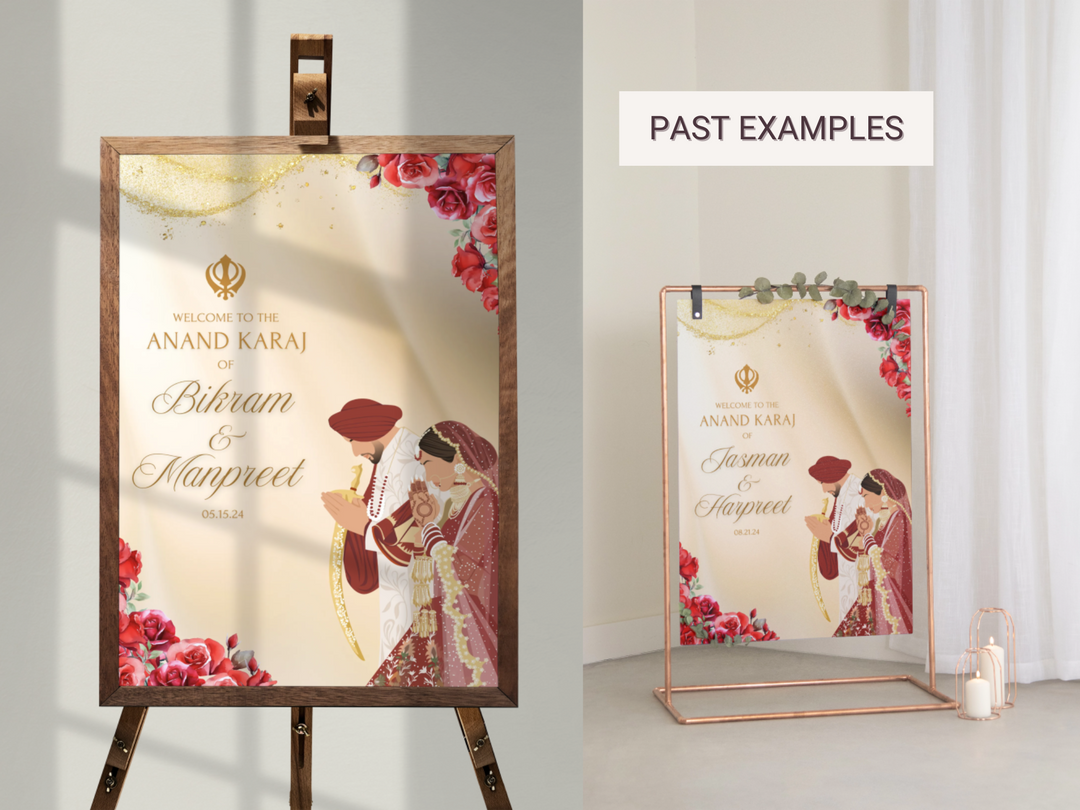 Anand Karaj Welcome Sign - Timeless Tradition