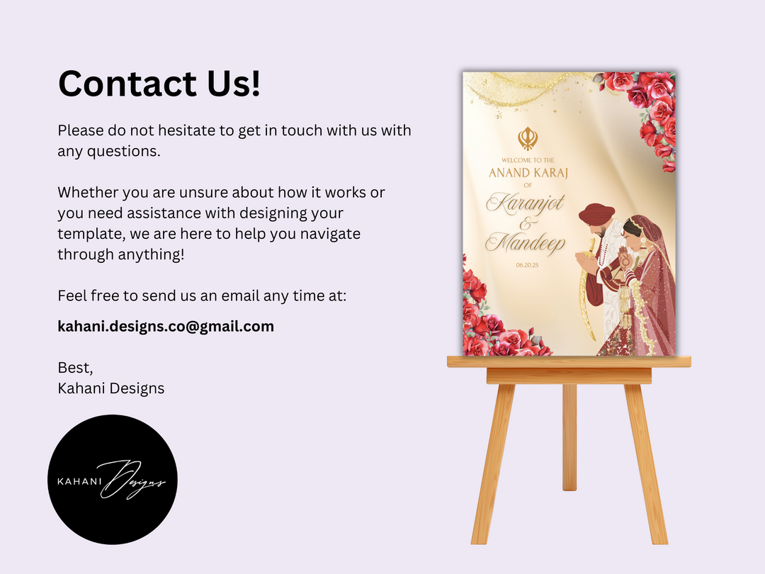 Anand Karaj Welcome Sign - Timeless Tradition