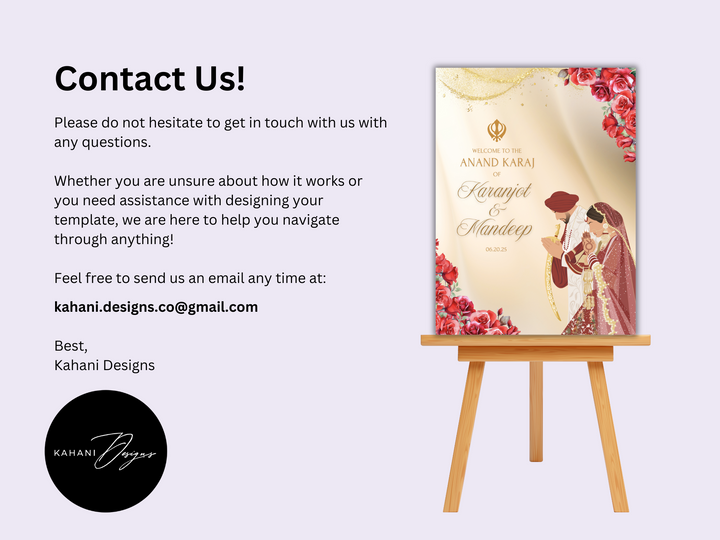 Anand Karaj Welcome Sign - Timeless Tradition