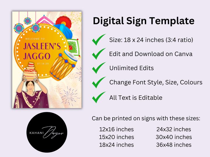 Jaggo Welcome Sign - Festive Spirit