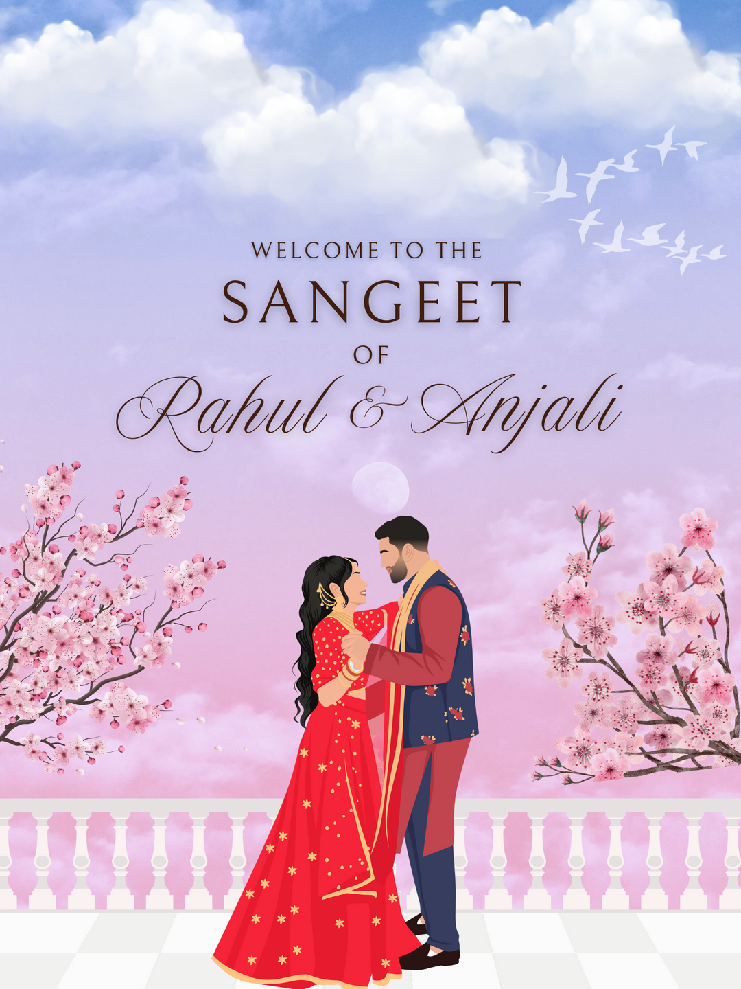 Custom Event Sign - Dreamy Romance