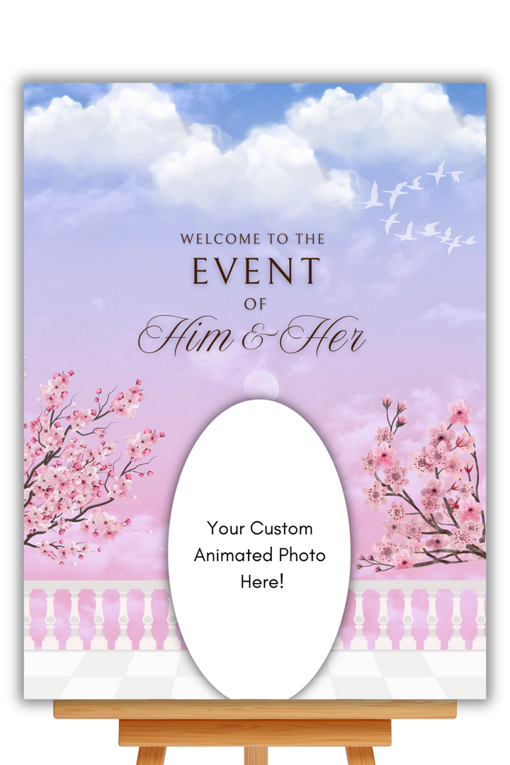 Custom Event Sign - Dreamy Romance
