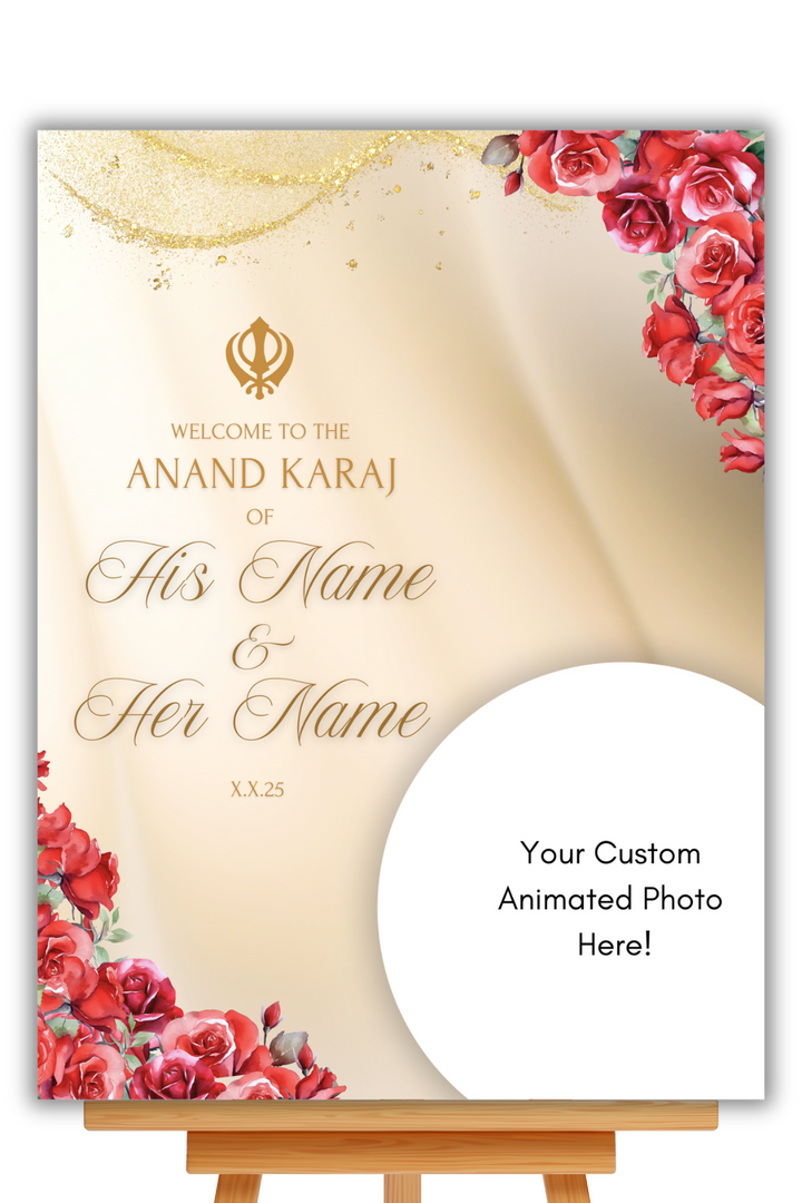 Custom Anand Karaj Sign - Timeless Tradition