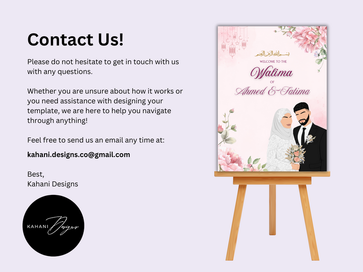 Walima Welcome Sign - Faithful Union