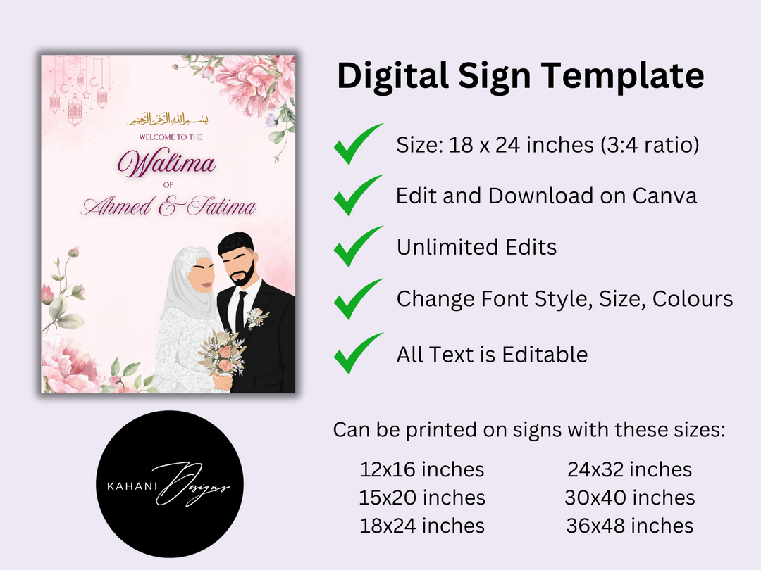 Walima Welcome Sign - Faithful Union