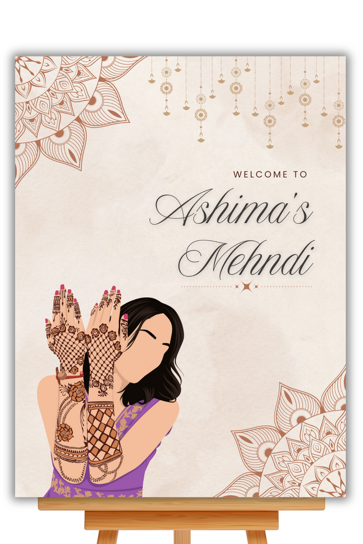 Mehndi Welcome Sign - Henna Enchantment