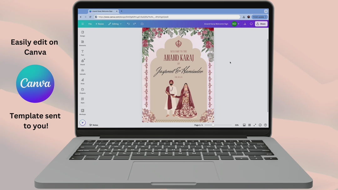 Anand Karaj Welcome Sign - Chic Reverence