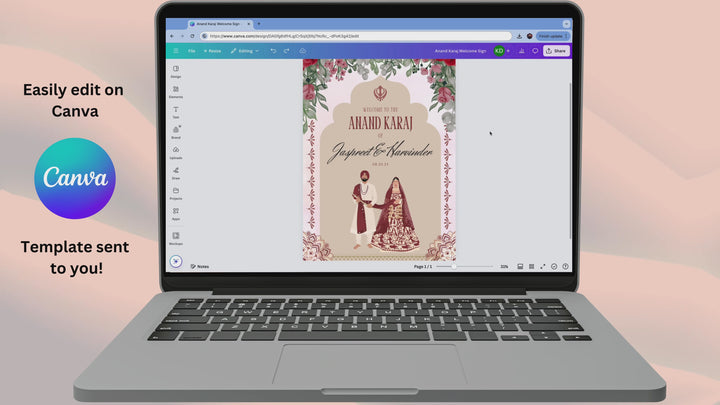 Anand Karaj Welcome Sign - Chic Reverence
